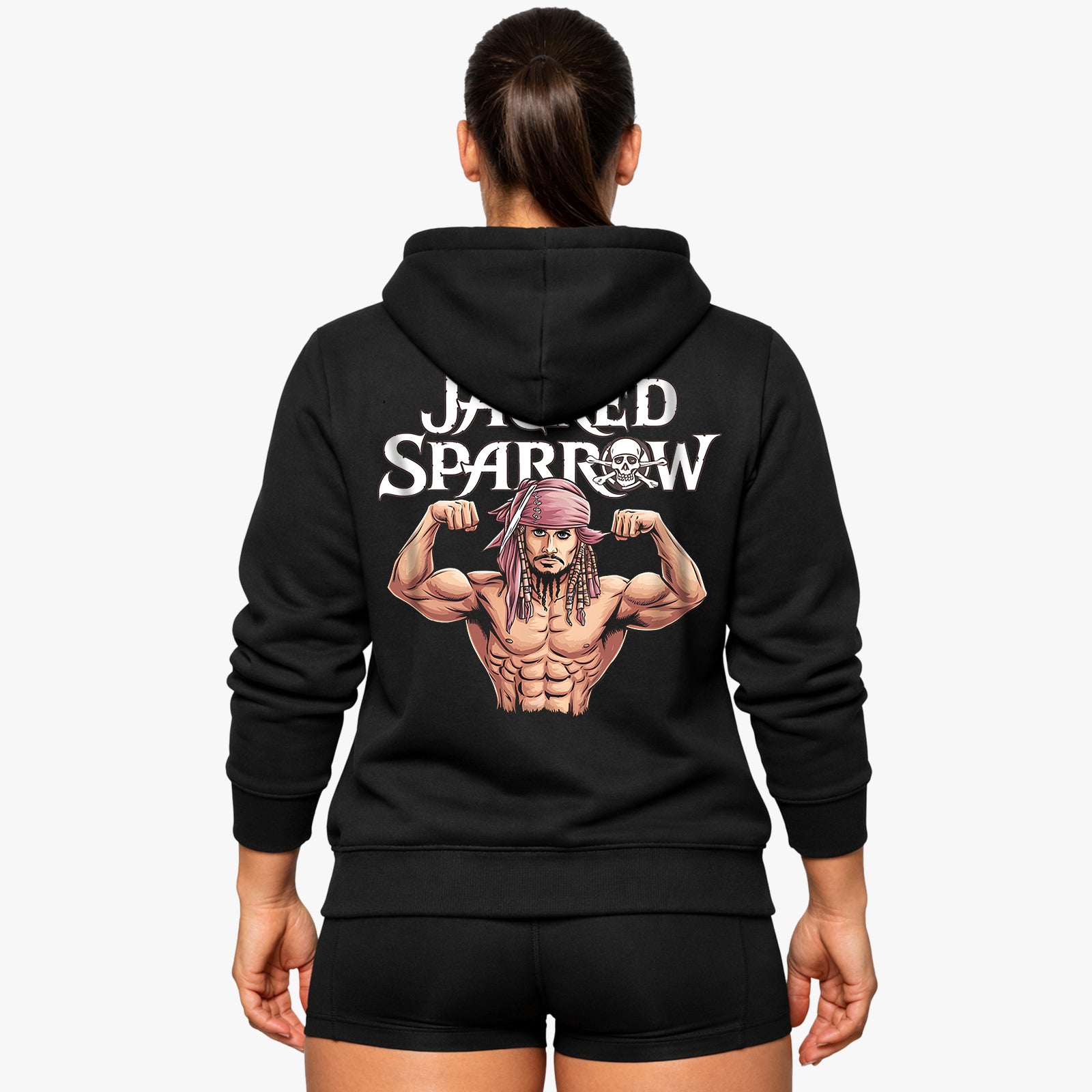 Jacked sparrow-hoodie (achterafdruk).