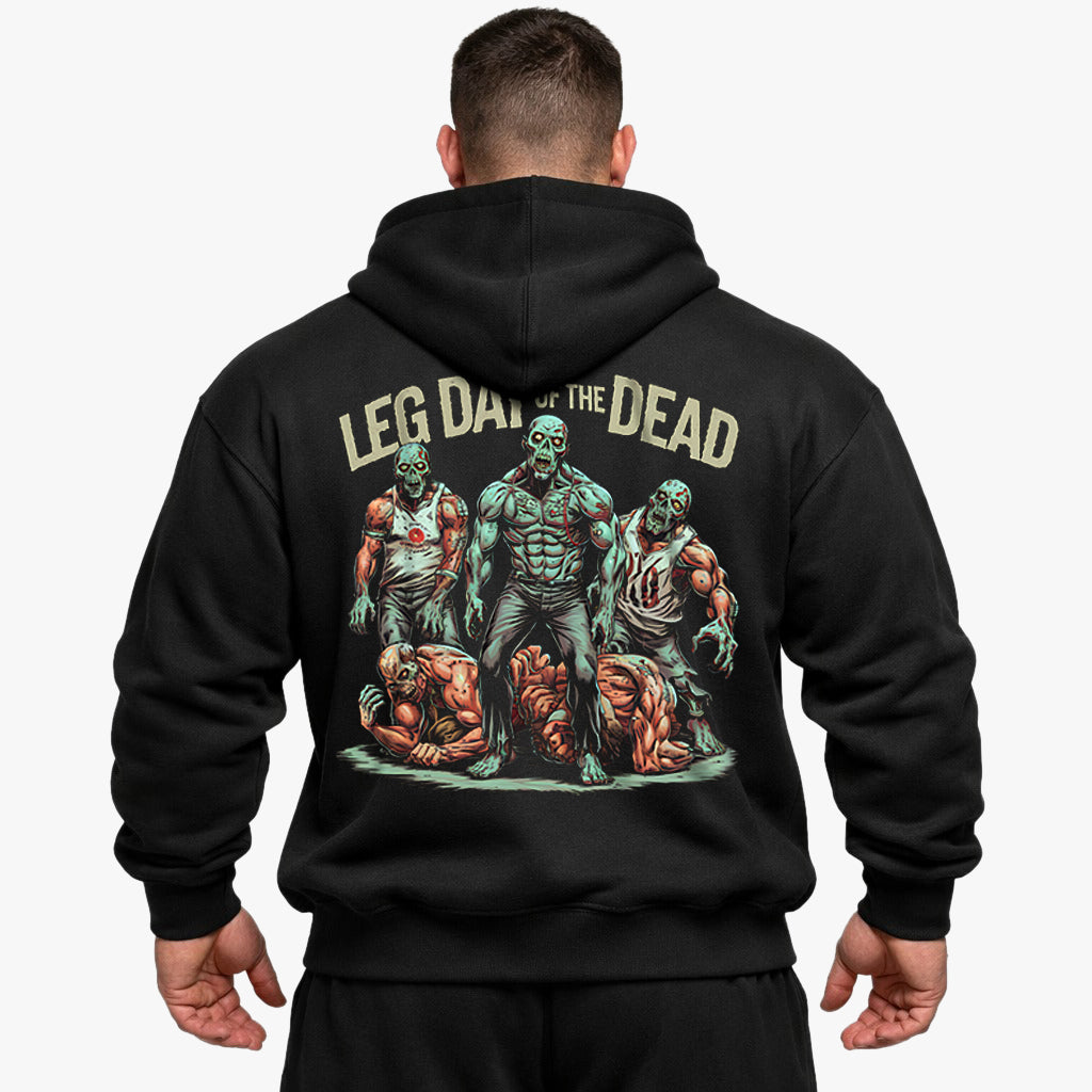 Leg day of the dead Oversized (Backprint) Hoodie
