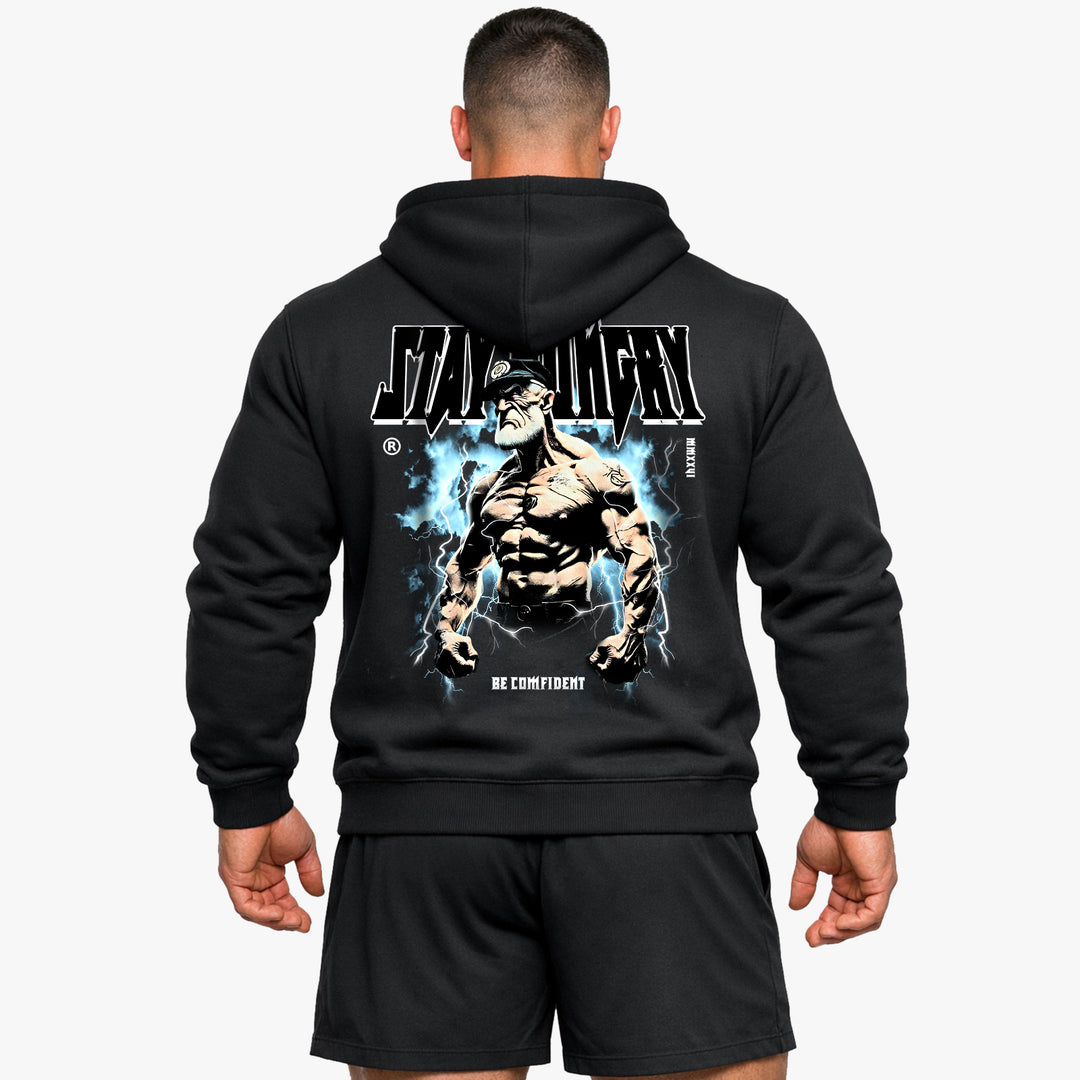 Bluza z kapturem Stay Hungry (z nadrukiem).