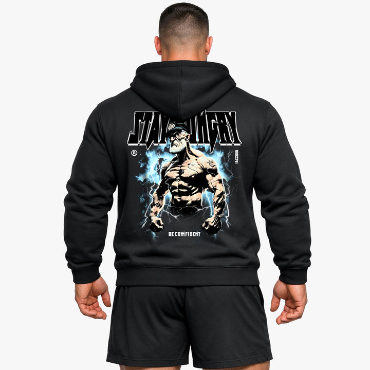 Bluza z kapturem Stay Hungry (z nadrukiem).