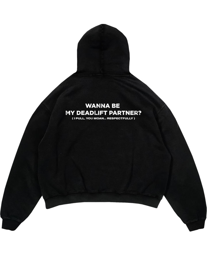 Wanna Be My Deadlift Partner (Backprint) Oversized Hoodie