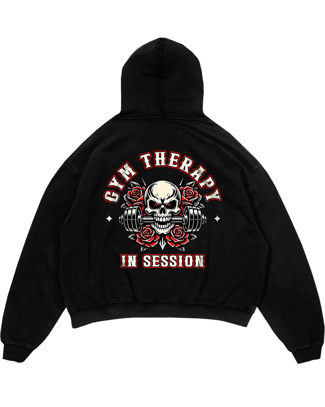 Gym Therapy In Session (Backprint) Oversized Hoodie